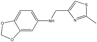 N-[(2-methyl-1,3-thiazol-4-yl)methyl]-2H-1,3-benzodioxol-5-amine Struktur