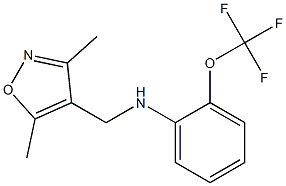 N-[(3,5-dimethyl-1,2-oxazol-4-yl)methyl]-2-(trifluoromethoxy)aniline Struktur