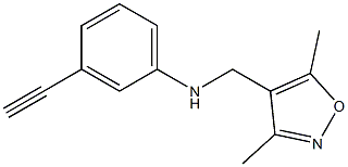 N-[(3,5-dimethyl-1,2-oxazol-4-yl)methyl]-3-ethynylaniline Struktur