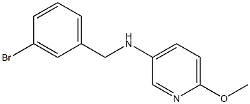 N-[(3-bromophenyl)methyl]-6-methoxypyridin-3-amine Struktur