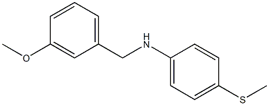 N-[(3-methoxyphenyl)methyl]-4-(methylsulfanyl)aniline Struktur