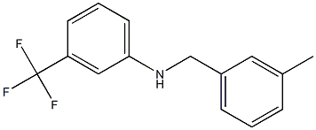 N-[(3-methylphenyl)methyl]-3-(trifluoromethyl)aniline Struktur