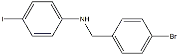 N-[(4-bromophenyl)methyl]-4-iodoaniline Struktur