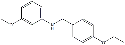 N-[(4-ethoxyphenyl)methyl]-3-methoxyaniline Struktur