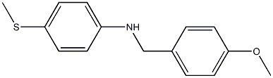 N-[(4-methoxyphenyl)methyl]-4-(methylsulfanyl)aniline Struktur