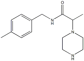 N-[(4-methylphenyl)methyl]-2-(piperazin-1-yl)propanamide Struktur