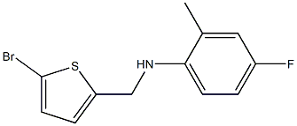 N-[(5-bromothiophen-2-yl)methyl]-4-fluoro-2-methylaniline Struktur