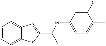 N-[1-(1,3-benzothiazol-2-yl)ethyl]-3-chloro-4-methylaniline Struktur