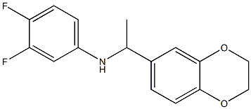 N-[1-(2,3-dihydro-1,4-benzodioxin-6-yl)ethyl]-3,4-difluoroaniline Struktur