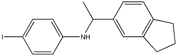 N-[1-(2,3-dihydro-1H-inden-5-yl)ethyl]-4-iodoaniline Struktur