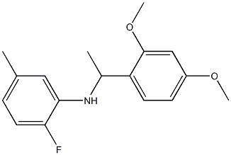 N-[1-(2,4-dimethoxyphenyl)ethyl]-2-fluoro-5-methylaniline Struktur