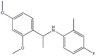 N-[1-(2,4-dimethoxyphenyl)ethyl]-4-fluoro-2-methylaniline Struktur