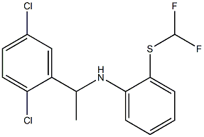 N-[1-(2,5-dichlorophenyl)ethyl]-2-[(difluoromethyl)sulfanyl]aniline Struktur