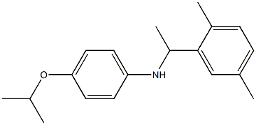 N-[1-(2,5-dimethylphenyl)ethyl]-4-(propan-2-yloxy)aniline Struktur