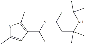 N-[1-(2,5-dimethylthiophen-3-yl)ethyl]-2,2,6,6-tetramethylpiperidin-4-amine Struktur