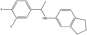 N-[1-(3,4-difluorophenyl)ethyl]-2,3-dihydro-1H-inden-5-amine Struktur