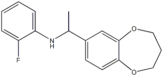 N-[1-(3,4-dihydro-2H-1,5-benzodioxepin-7-yl)ethyl]-2-fluoroaniline Struktur