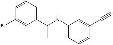 N-[1-(3-bromophenyl)ethyl]-3-ethynylaniline Struktur