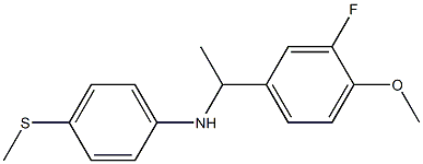 N-[1-(3-fluoro-4-methoxyphenyl)ethyl]-4-(methylsulfanyl)aniline Struktur