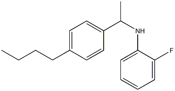 N-[1-(4-butylphenyl)ethyl]-2-fluoroaniline Struktur