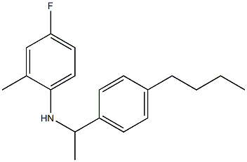 N-[1-(4-butylphenyl)ethyl]-4-fluoro-2-methylaniline Struktur