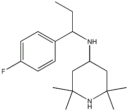 N-[1-(4-fluorophenyl)propyl]-2,2,6,6-tetramethylpiperidin-4-amine Struktur