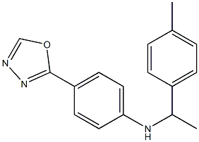 N-[1-(4-methylphenyl)ethyl]-4-(1,3,4-oxadiazol-2-yl)aniline Struktur