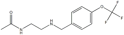 N-[2-({[4-(trifluoromethoxy)phenyl]methyl}amino)ethyl]acetamide Struktur