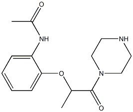 N-[2-(1-methyl-2-oxo-2-piperazin-1-ylethoxy)phenyl]acetamide Struktur