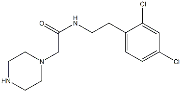 N-[2-(2,4-dichlorophenyl)ethyl]-2-(piperazin-1-yl)acetamide Struktur