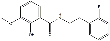 N-[2-(2-fluorophenyl)ethyl]-2-hydroxy-3-methoxybenzamide Struktur