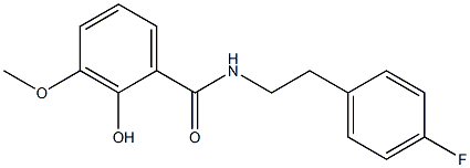 N-[2-(4-fluorophenyl)ethyl]-2-hydroxy-3-methoxybenzamide Struktur