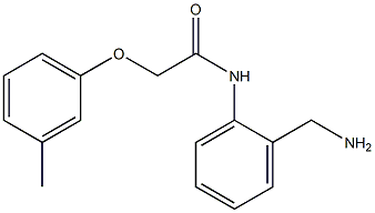 N-[2-(aminomethyl)phenyl]-2-(3-methylphenoxy)acetamide Struktur