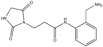 N-[2-(aminomethyl)phenyl]-3-(2,5-dioxoimidazolidin-1-yl)propanamide Struktur