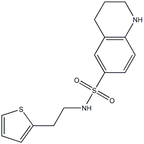 N-[2-(thiophen-2-yl)ethyl]-1,2,3,4-tetrahydroquinoline-6-sulfonamide Struktur