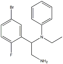 N-[2-amino-1-(5-bromo-2-fluorophenyl)ethyl]-N-ethylaniline Struktur