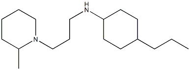 N-[3-(2-methylpiperidin-1-yl)propyl]-4-propylcyclohexan-1-amine Struktur