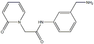 N-[3-(aminomethyl)phenyl]-2-(2-oxopyridin-1(2H)-yl)acetamide Struktur