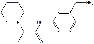 N-[3-(aminomethyl)phenyl]-2-piperidin-1-ylpropanamide Struktur