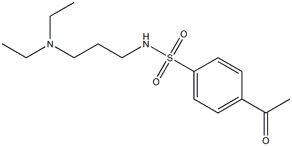 N-[3-(diethylamino)propyl]-4-acetylbenzene-1-sulfonamide Struktur