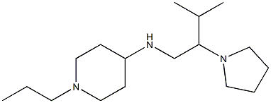 N-[3-methyl-2-(pyrrolidin-1-yl)butyl]-1-propylpiperidin-4-amine Struktur