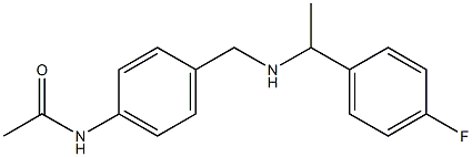 N-[4-({[1-(4-fluorophenyl)ethyl]amino}methyl)phenyl]acetamide Struktur