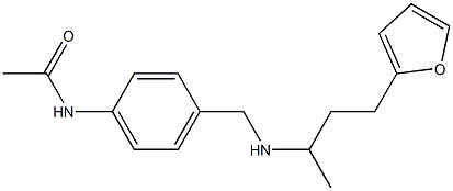 N-[4-({[4-(furan-2-yl)butan-2-yl]amino}methyl)phenyl]acetamide Struktur