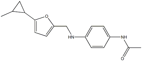 N-[4-({[5-(2-methylcyclopropyl)furan-2-yl]methyl}amino)phenyl]acetamide Struktur