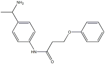 N-[4-(1-aminoethyl)phenyl]-3-phenoxypropanamide Struktur