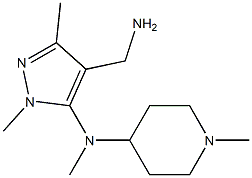 N-[4-(aminomethyl)-1,3-dimethyl-1H-pyrazol-5-yl]-N,1-dimethylpiperidin-4-amine Struktur