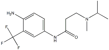 N-[4-amino-3-(trifluoromethyl)phenyl]-3-[methyl(propan-2-yl)amino]propanamide Struktur