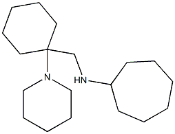 N-{[1-(piperidin-1-yl)cyclohexyl]methyl}cycloheptanamine Struktur