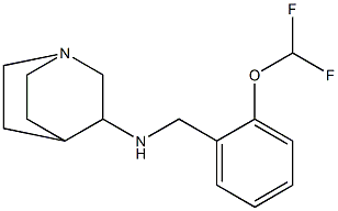 N-{[2-(difluoromethoxy)phenyl]methyl}-1-azabicyclo[2.2.2]octan-3-amine Struktur