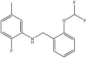 N-{[2-(difluoromethoxy)phenyl]methyl}-2-fluoro-5-methylaniline Struktur